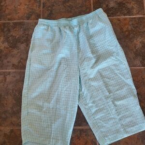 vintage 90s blue and white Gingham shorts